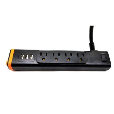 China Residential / Multipurpose 4 Port Power Extension Board Strip Tower Surge Protector With USB zu verkaufen