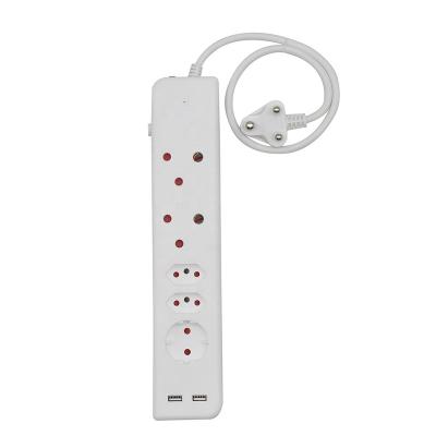 Cina One Power Strip Meets All Your Need Electrical Power Strip Protector USB Extension Socket with 6 Outlet USB Socket in vendita