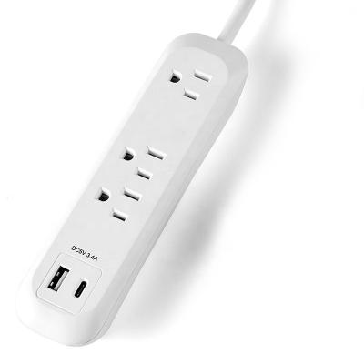 China Residential universal/general purpose us dual usb power strip electrical outlet with usb c zu verkaufen