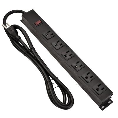 China Residential / General Purpose We Type 6 Standard Outlet Metal Power Strip Vertical en venta