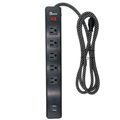 China Residential / General Purpose Outlet 13a Us 5 Outlet Metal Power Strip With USB Ports en venta