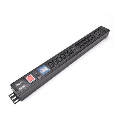 China Easy Installation IEC C13*6+C19*2 Power Strip PDU Socket With 16A Overload Protection zu verkaufen