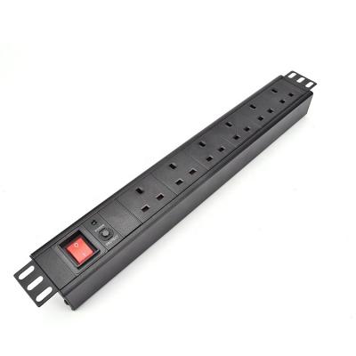 China 6way PDU Power Strip Charger Overload Aluminum Alloy UK Type Protection for sale