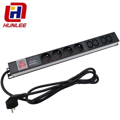 China French Electric Power Transmission 6 Socket Power Strip Socket PDU Power Distribution Box for sale