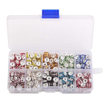 China DIY Jewelry Accessories 8mm Diamond Ring Accessories Jewelry Colored Diamonds 10 Colors 400 Pcs 6 Colors 180 Pcs In One Box for sale