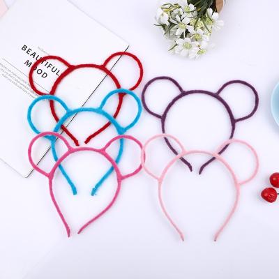 China Cute lovely cartoon young girl plush bear mouse ears headband girls ears headband running headdress for sale