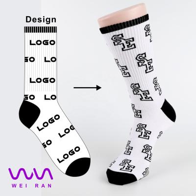 China OEM Breathable Cotton Knitted Customize Design Embroidered Men's Embroidery Colorful Fashion Socks Custom Logo Crew Socks for sale