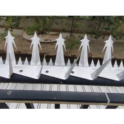 China Manufacturers Direct Selling Powder Coating medium size Anti Climb 2mm Wall Security wall metal fence spike for sale