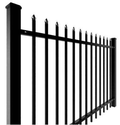 China High Quality Steel Fence Akzo Nobel PVC Colors House Gate designs Wrought iron fence Zinc steel fence for sale