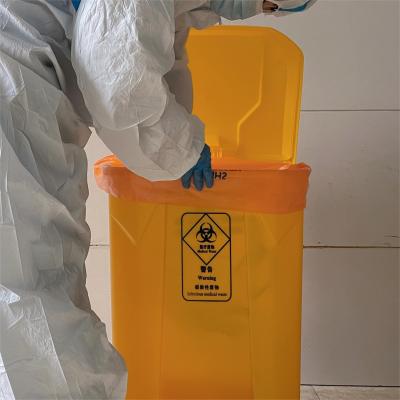 China Directly 30 Gallon Biohazard Waste Disposal Bags Trash Poly Bags With Security And Customized Logo for sale