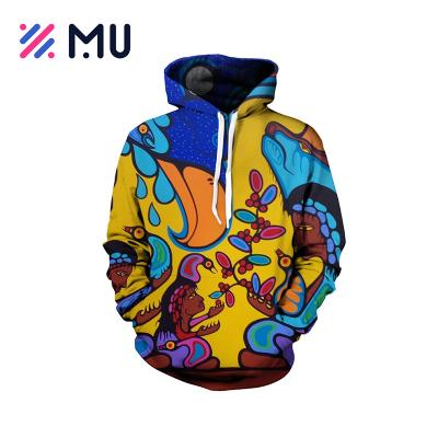 China Anti-wrinkle Mens Pull Over Oversized Wholesale Customized 3D Digital All Over Print Hoodies for sale