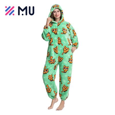 China Cute Soft Touch Winter Long Sleeve Flannel Ladies Pajamas Women Comfortable Sleepwear for sale