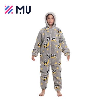 China Soft Touch Children Winter Hoodies Sleepwear Kids Custom Printing Cute Pajamas for sale