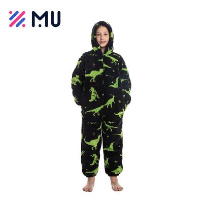 China Soft Touch Cartoon Printing Comfortable Children Pajamas Winter Flannel Sleepwear for sale