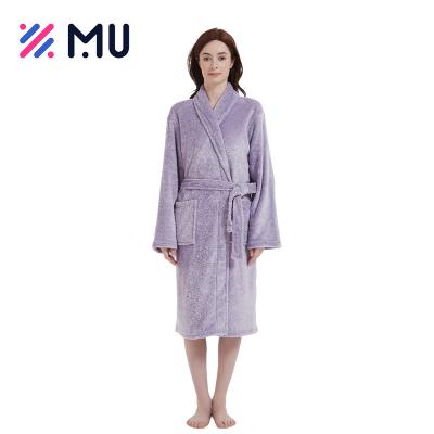 China Wholesale Custom Skin-Friendly Women Winter Color Ladies Soft Flannel Bathrobes for sale