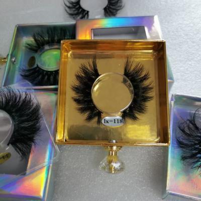 China Wholesale 25mm thick mink eyelashes 25mm mink eyelashes wholsale 5d seller mink eyelashes bag packaging for sale