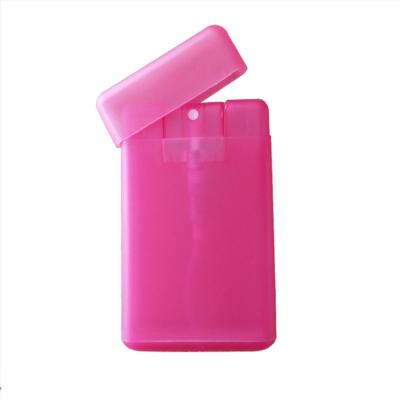 China High Effective 20ml Water Mist Sprayer Credit Card Hand Sanitizer Bottle for sale