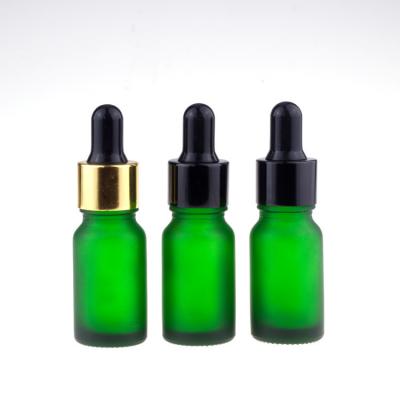 China Cosmetic Dropper Bottles High End Frosted Dropper Cylinder Glass Essential Oil Bottles Use Sealing Type Essential Oil Screw Cap for sale