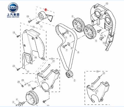 China SAIC MG BELT TENSIONER SAIC MG6 MG550 MG7 ROVER75 WITH OE CODE LHP100900 for sale