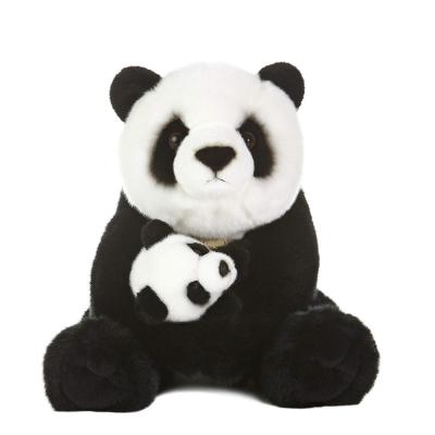 China Hot Selling Panda Mom And Son Stuffed Animals Plush Toy With Teddy Bear Cub Plush Baby Toys Kids Gift for sale