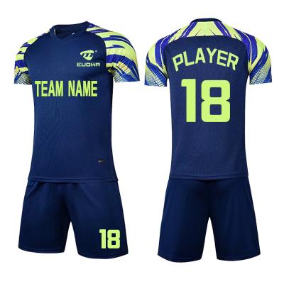 China Quick-drying soccer uniform with sublimation set sportswear wholesale custom soccer jersey for mens soccer shirt suit singlet soccer wear for sale