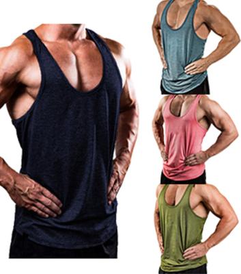 China 2021 New High Quality Men's Sports Gym Fitness Sweat-absorbent Breathable Running Vest Customized QUICK DRY for sale