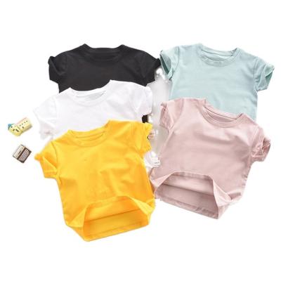 China QUICK DRY Ready To Ship 100% Cotton Kid's T-shirt Kids Toddler Summer Tops Basic T-Shirts Wholesale Custom Tee With Print L 'artisan for sale