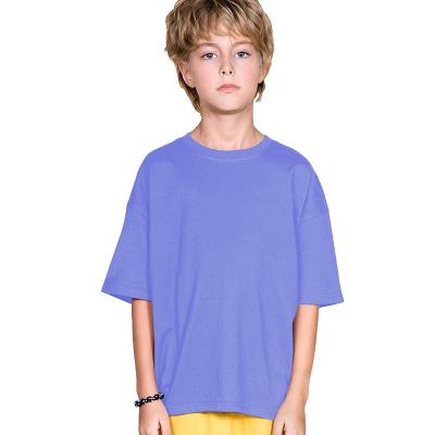 China QUICK DRY Custom Design Drop Shoulder Short Sleeve O Neck T-Shirt For Kids Craftsman for sale