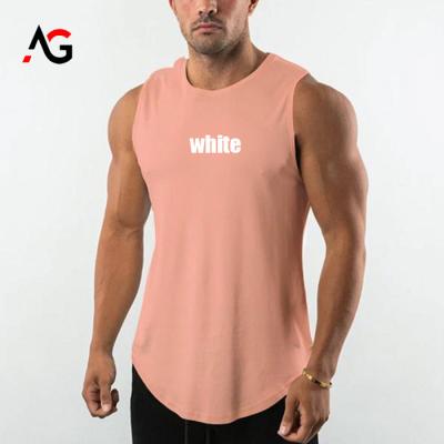 China QUICK DRY Exercise Vest Men Running Exercise Tank Top Vest Custom Printing Male Sleeveless Cotton For Summer for sale