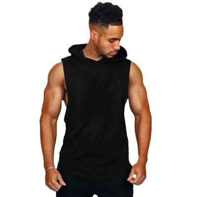 China Men's Gyms Brand Bodybuilding Tank Vest Sweatshirt Fitness Workout Sleeveless Sportswear QUICK DRY Clothing Cotton Hooded Tops Tops Male for sale