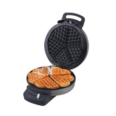 China Adjustable Thermostat Nonstick Automatic Portable Electric Belgian Waffle Maker Heart Shaped Machine for sale