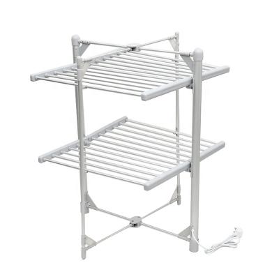 China Modern 2-Layer Metal Rack Smart Clothes Drying Foldable Electric Clothes Drying Rack for sale