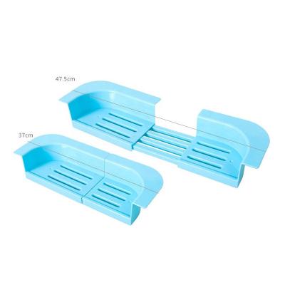 China Household Viable Kitchen Sink Drain Storage Extension Type Multifunctional Telescopic Rack for sale