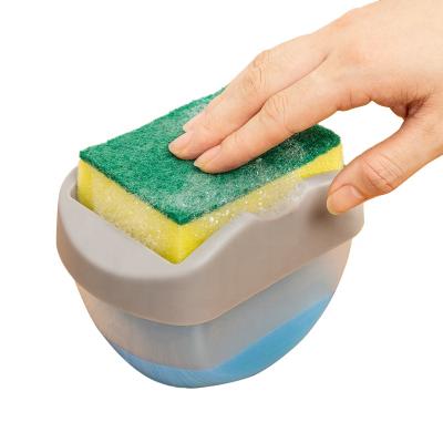 China Hand Press Type Brush Dishwashing Foam Soap Dispenser Kitchen Sponge Liquid Soap Dispensers for sale