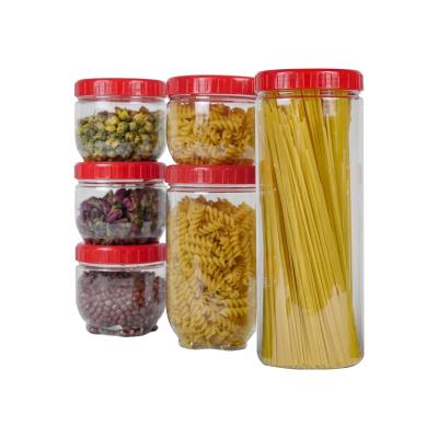 China Freshness Preservation Multilayer Plastic Kitchen Food Dry Storage Container Set With 6 Containers for sale