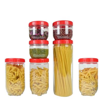 China Freshness Preservation 7Pcs BPA Free Stackable Airtight Dry Food Storage Containers Set With Lid for sale