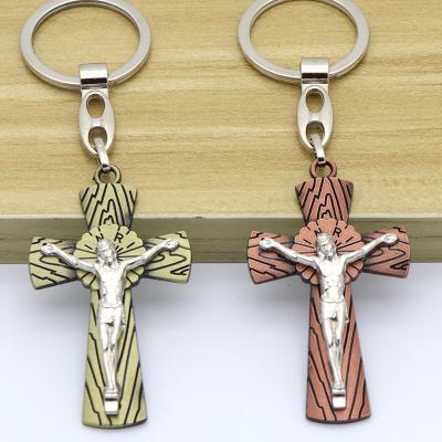 China Memories. Decoration. Promotion. High Quality Retro Bronze Christianity Virgin Mary Pendant Cross Keychain For Gift for sale