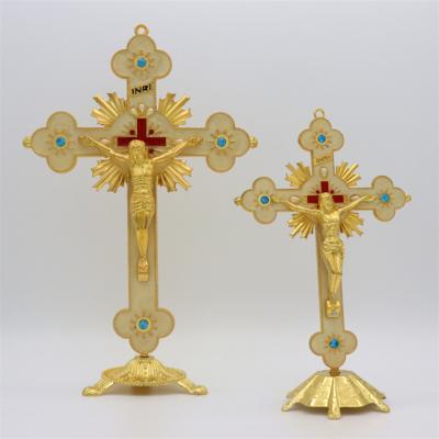 China Home Decoration Diamond Cross Jesus Church Icon Cheap Religious Ornaments From Europe for sale