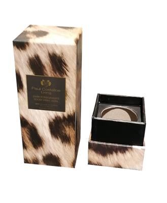 China Handmade luxury leopard print log lip gloss lip gloss lipstick cosmetic packaging paper box for sale