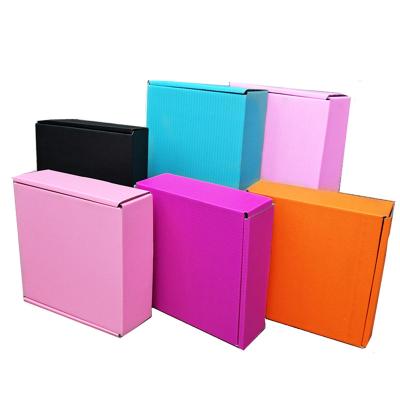 China Recycled Materials Logo Print Eco Friendly Black Custom Cheap Corrugated Mailing Boxes Pink White Shipping Carton With Logo Packaging Boxes for sale