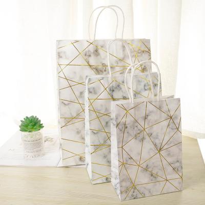 China High Quality Custom Printed Recyclable Kraft Paper Lunch Shopping With Twisted Handles Paper Tote Bag for sale