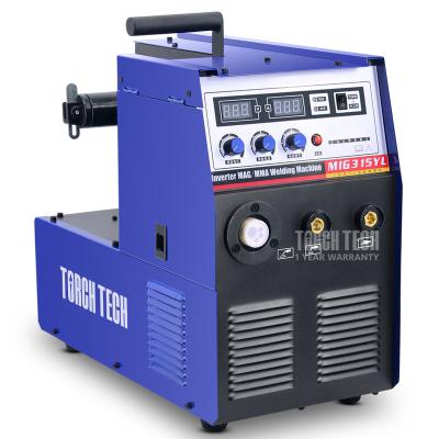 China Industrial Metal Welding Dual Voltage 1/2P 220/380V MIG Welder Wire Conductor Build In MIG MIG315 Welding Machine for sale