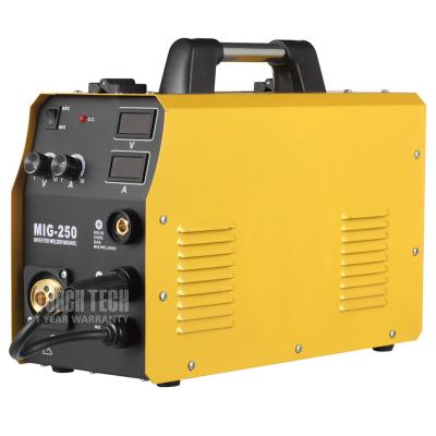 China Building material stores 250 amp 3 in 1 gasless MIG welding machine igbt mashin mag aparelho maquina de solda 3em1 multi flux core welding machine for sale