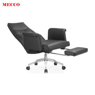 China New Design PU Leather Office Furniture Visitor Chair Adjustable Black Luxury Leather Executive Guest Chair Office Chair Armrest (Height) for sale