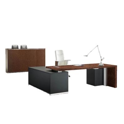 China Hot Sale Modern Design Office Furniture Storage Desk with MDF Board Painting for Boss Office for sale