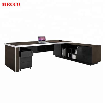 China Factory Style Office Furniture Black Adjustable Modern Wood Extendable Office Desk Supplier Factory Style Desk for sale