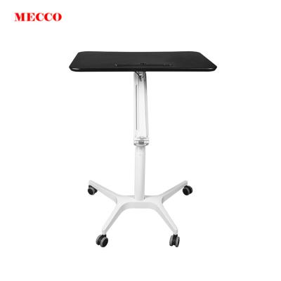 China (Height) Adjustable Gas Lift Height Standing Modern Computer Desk School Rotating Home Manual Adjustable Table Riser Movable Standing Desk for sale