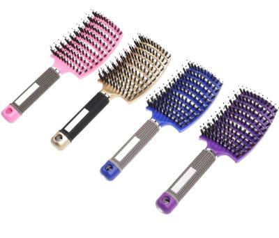 China Wholesale Fashionable 7 Color Women's Detangle Comb Straighten Nylon Hairbrush Hair Scalp Massage Comb Styling Tools for sale