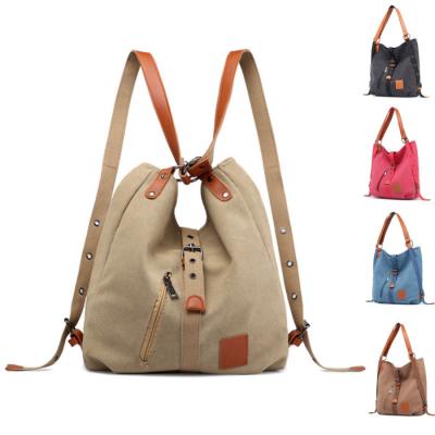 China 2021 Fashion Vintage 2 Way Canvas Totes Bag Large Canvas Duffle Bag Travel Tote Weekend Bags for sale