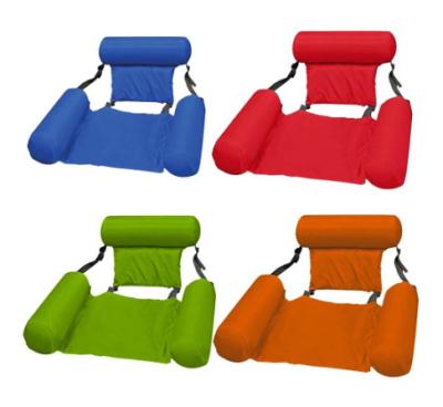 China New Style Water Entertainment Inflatable Chair Summer Foldable Floating Row PVC Pool Water Floating Hammock for sale